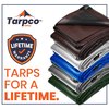 Tarpco Safety 20 ft x 20 ft Heavy Duty 10 Mil Tarp, Silver/Black, Polyethylene, Waterproof, Rip and Tear Proof TS-151-20X20